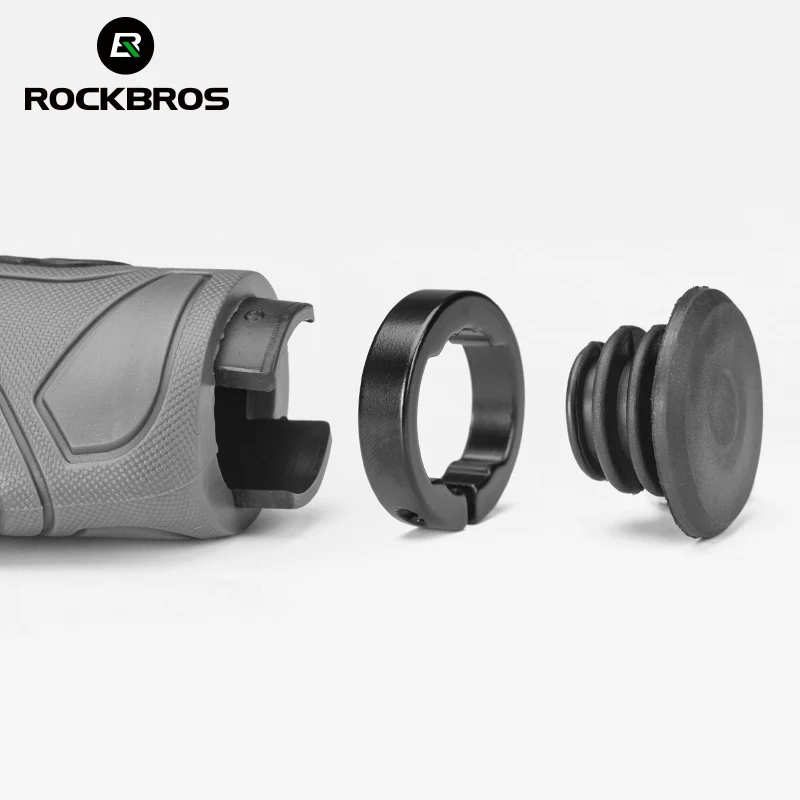 ROCKBROS Handlebar Grips MTB Road Bike Double Lock Rubber Bicycle Grips Anti-skid Shock-absorbing Soft Bike Grips Handlebar bmx