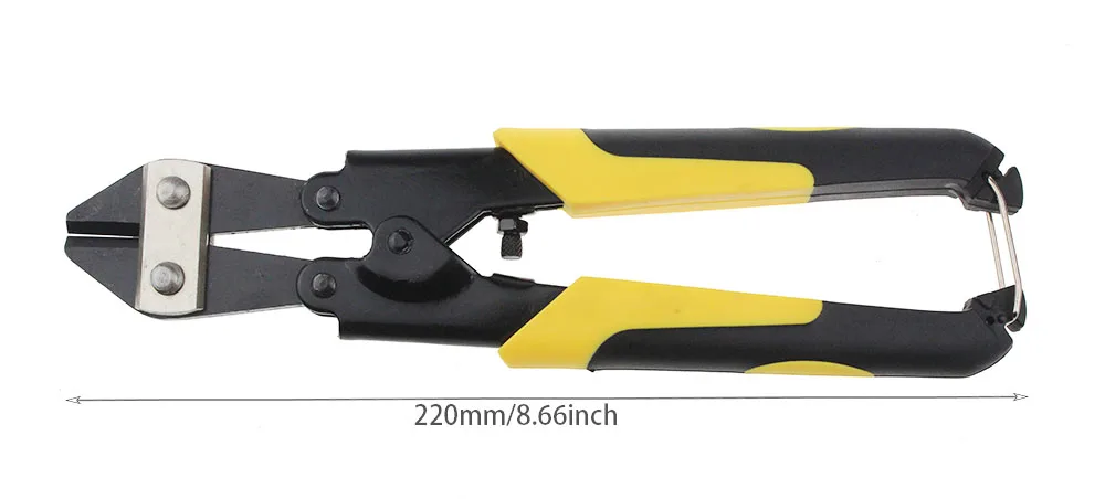 New 8Inches Two-color Handle Mini Bolt Cutter Steel Wire Cutting Plier 65 # Manganese Steel Crimping Plier Cutter Tool