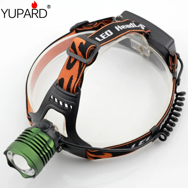 

YUPARD Q5 LED HeadLight zoomable Headlamps white blue led camping fishing power zoom Head Light use 18650 rechargeable battery