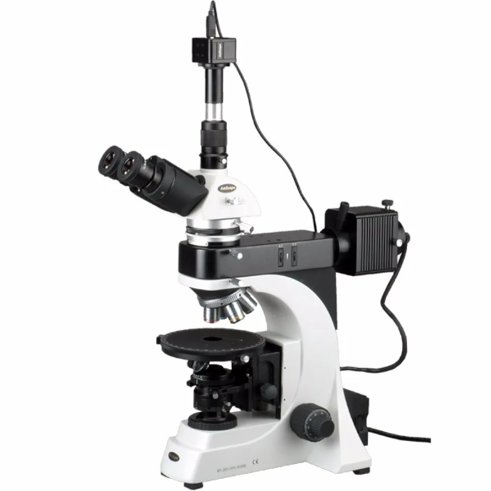 EPI Trinocular Infinity Polarizing Microscope-AmScope Supplies 50X-1250X EPI Infinity Polarizing Microscope + 3MP Digital Camera