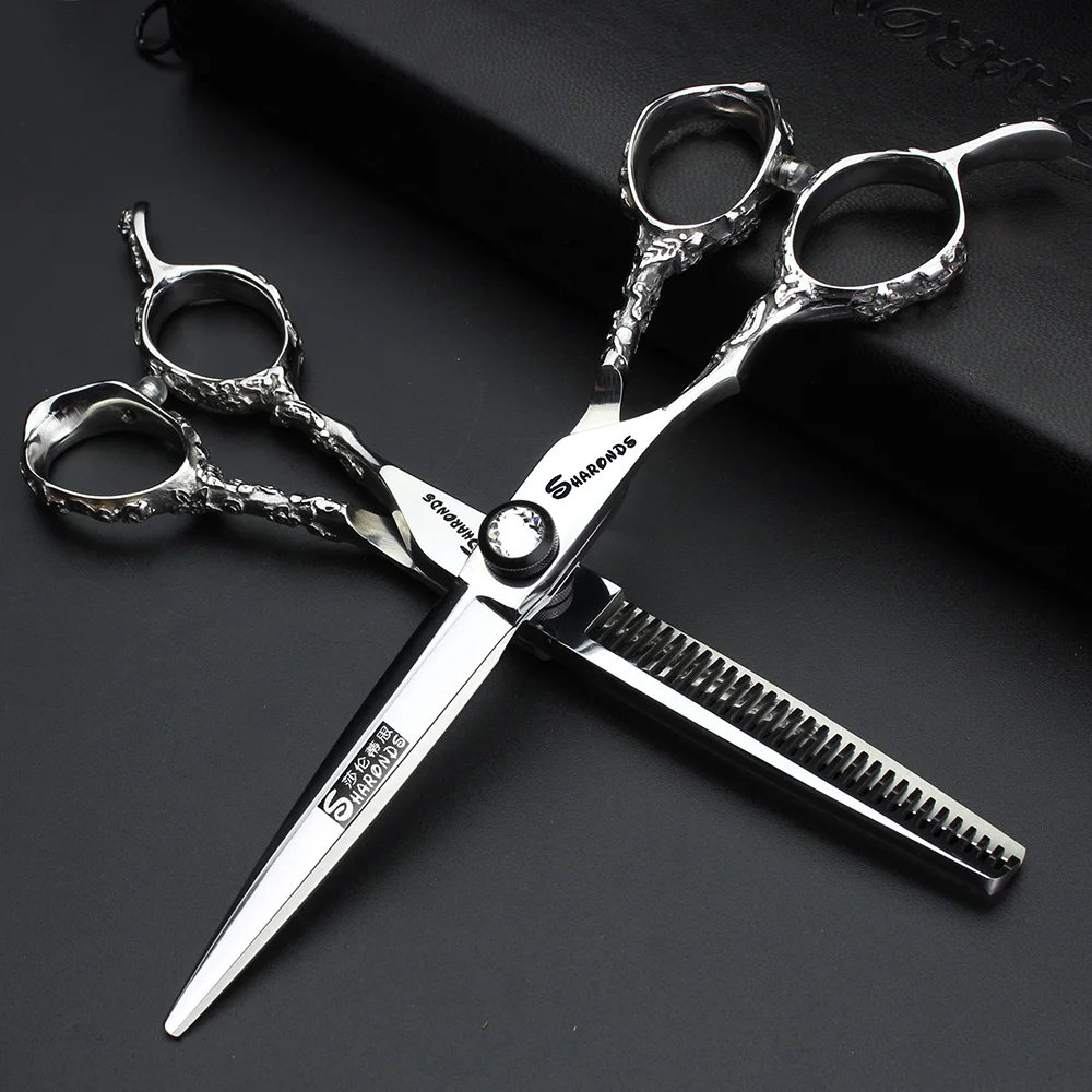 Japan Professionals Silver Left hand scissors  6 Inch  Thinning and Cutting scissors Hairdressing Scissors Very Sharp