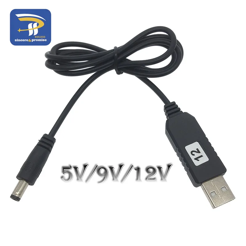 USB Power Boost Line DC 5V to DC 9V / 12V Step UP Module USB Converter Adapter Router Cable 2.1x5.5mm Plug