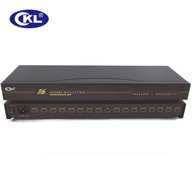 CKL 16 Port HDMI Splitter Rack Mount Metal Case Supports HDMI 1.4V High Resolution 3D 1080P HD-916