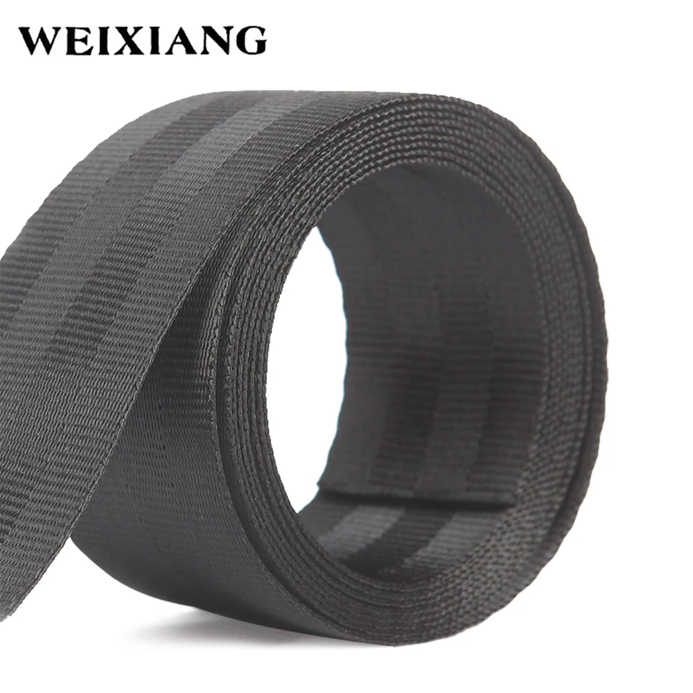 38mm Wide Roll Seat Belt Webbing Strap High-grade Polyester Baby Car Seat Stroller Safety Belt Harness Webbing Straps Black