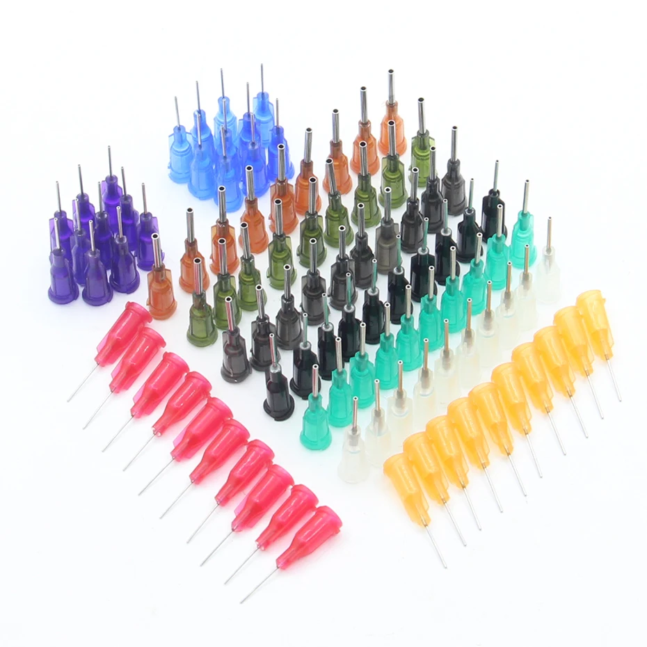 100PCS 10 Models Availlable Steel Dispensing Tapered Pinhead Glue Liquid Dispenser Needles for Dispenser Controller