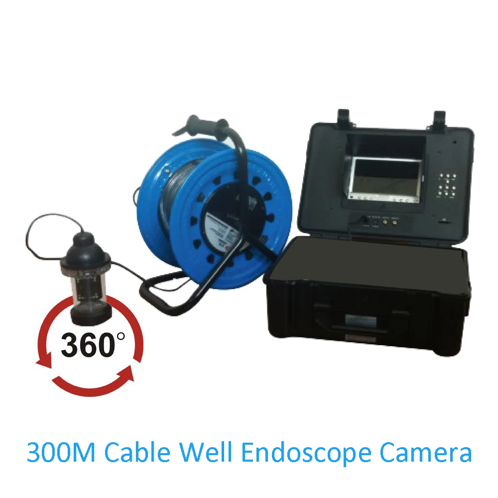 1 Set 300M cable Underwater Endoscope Camera Fishing Camera 360 degree Industrial inspection infrared LED Well Pipe system use