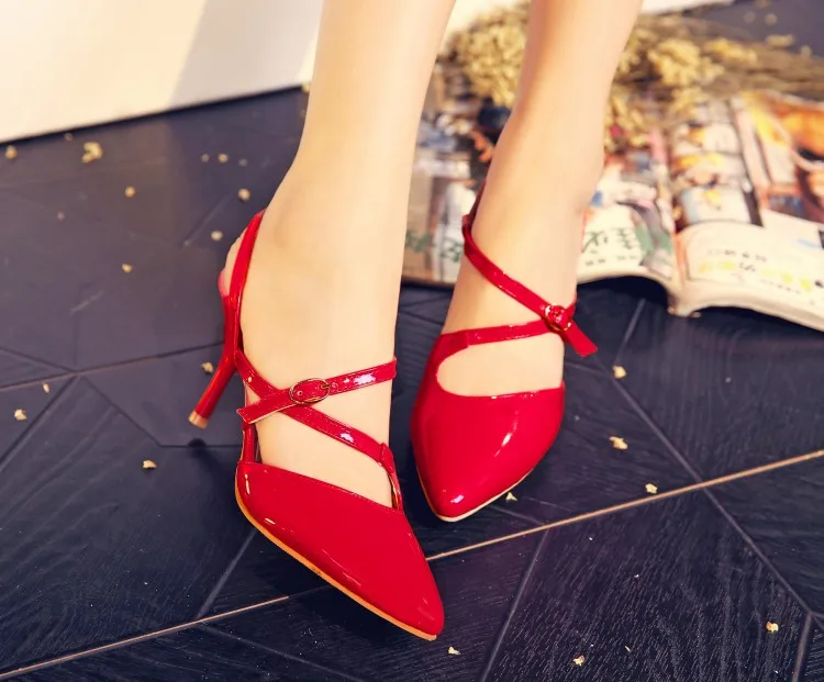 2017 New Women Pumps Big Size 34-47 Ladies Shoes Woman Zapatos Mujer Women High Heels Pumps Sapato Feminino Tacon Valentine 8-6