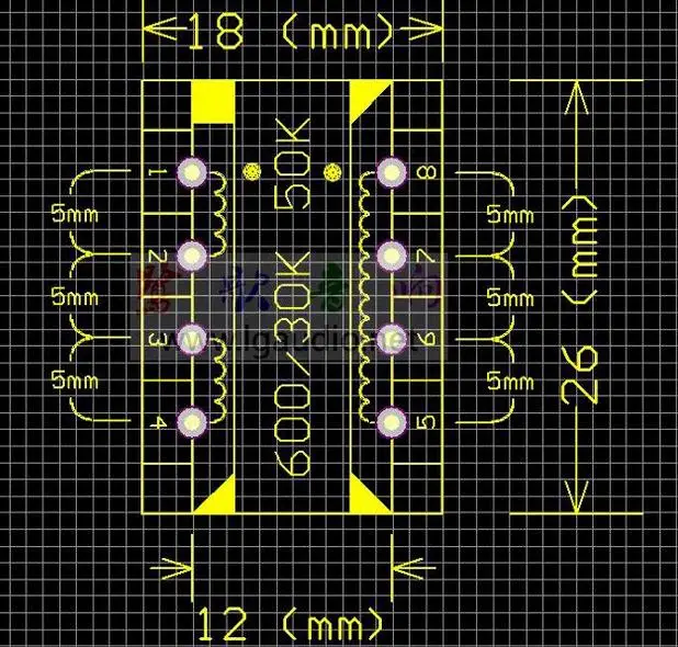 600: 30K / 50K audio step-up transformer nickel content of 85% permalloy material