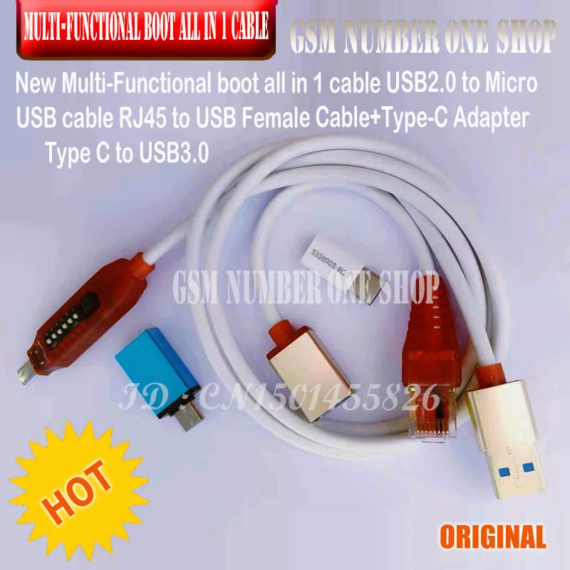 UMF Cable Multi-Functional Boot All in1 Cable USB2.0 to Micro USB Cable RJ45 to USB Female Cable+Type-C Adapter Type C To USB3.0