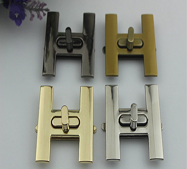 

6pcs/ lot Luggage hardware accessories golden die-casting twist lock lock h lock