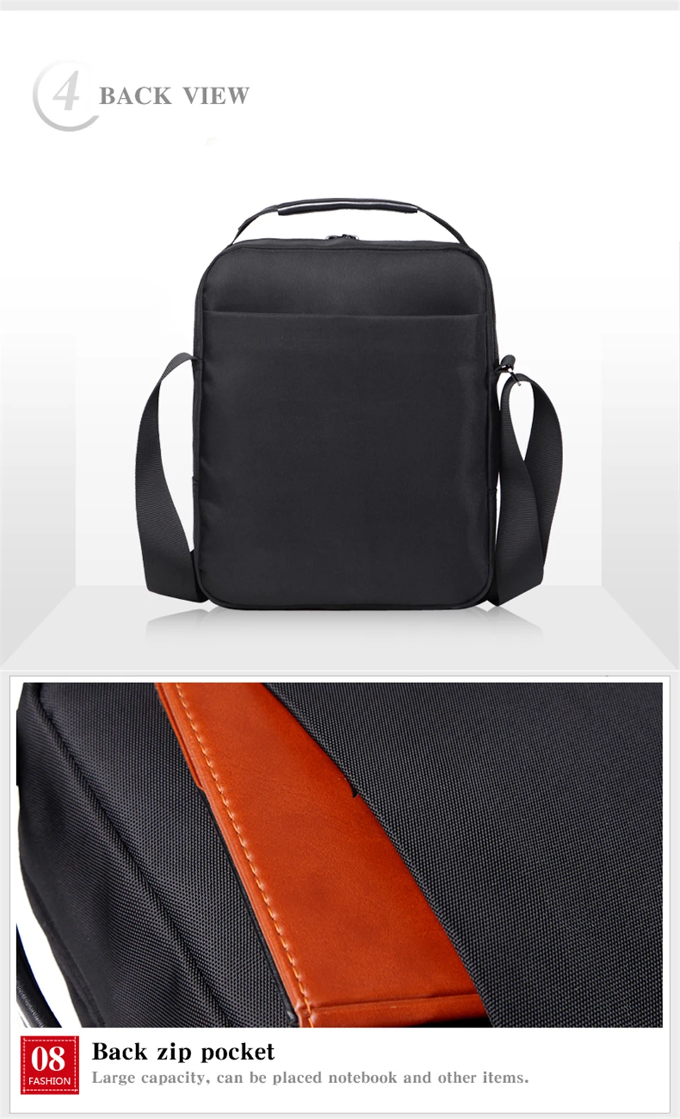 Schweizer Wasserdichte Oxford Herren-Umhängetasche Multifunktionale Business-Casual-Aktentasche Reise-Schultertasche Modische Handtasche – Detail 15