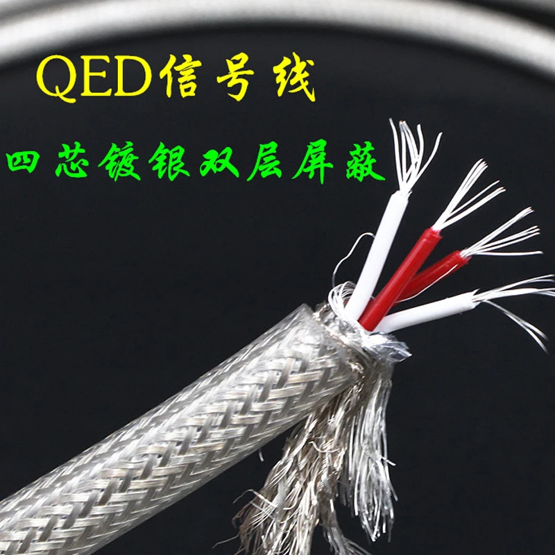 Cavo di interconnessione audio per altoparlante con segnale RCA placcato argento QED 4 core audio HiFi
