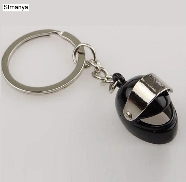 New Metal Motorcycle Helmet Car Key Rings Fashion Stereo Helmets Keychians Safety Auto Key Key Chain Party Gift Jewelry