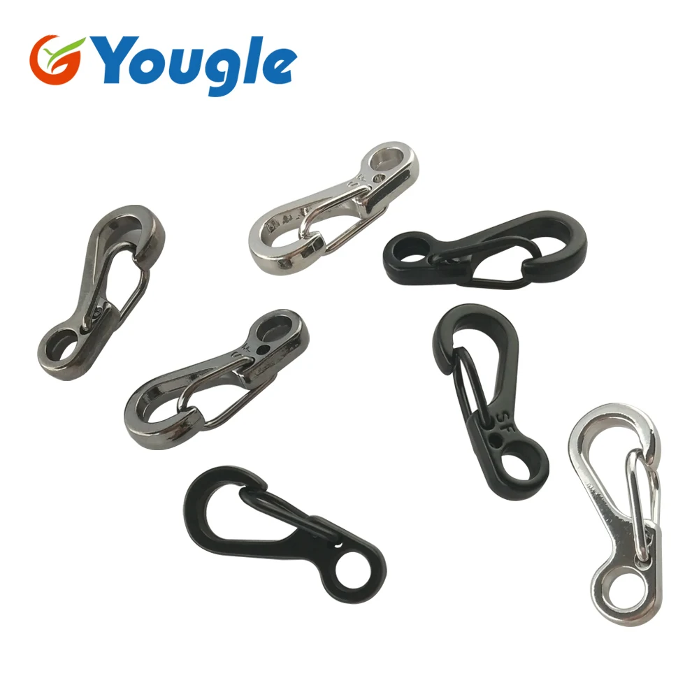 10 PCS/LOT EDC Keychain Spring Clasps Climbing Carabiners Camping Bottle Hooks Paracord Tactical Survival Gear outdoor Tools