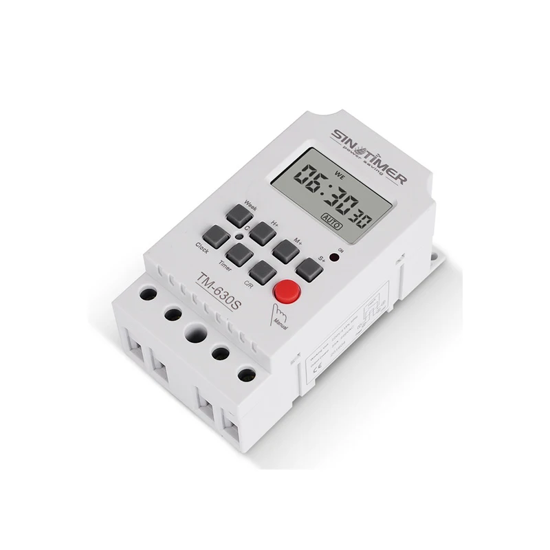 TM630S 12 VDC Heavy Load 30A Second Interval Timer Weekly Programmable Timer Clock Digital Time Timer 24 hours Time Switch