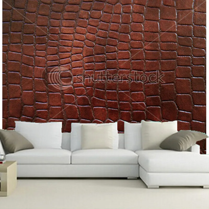 The custom 3D murals,Leather with crocodile dressed texture. papel de parede,living room sofa wall bedroom wall paper