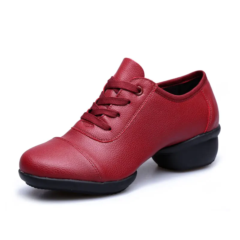 Sneakers Samba Dance Shoes Leather Cloth New Ladies Modern Dance Shoes Breathable Soft Bottom Women Shoes Low Square Cowboy