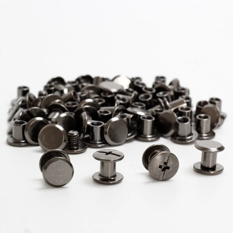 Juego de tornillos Chicago para cinturón, Clips de sujeción para cinturón, trabillas de cinturón, juego de tornillos para funda Kydex DIY, piezas de herramientas de mano, 100 piezas