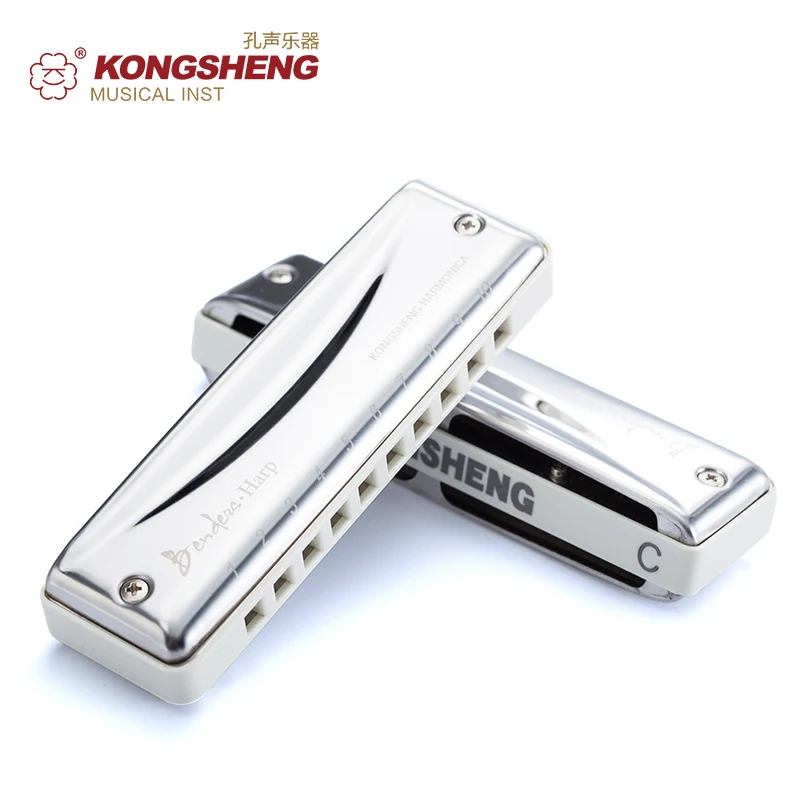 KONGSHENG harmonica 10 holes Diatonic mouth organ Key of C/D/E/F/G/A/Bb Musical Profession Instrument Blues harp for Beginner