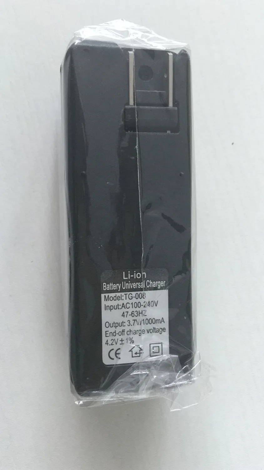 

Li-ion battery Universal charger TG-008 input AC100-240V 47-63HZ output 3.7V 1000ma
