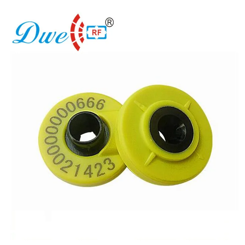 

DWE CC RF 100pcs per lot 11784 11785 EM4305 chip 134.2khz fdx-b rfid tags animal tracking for pig sheep pig goat cattle