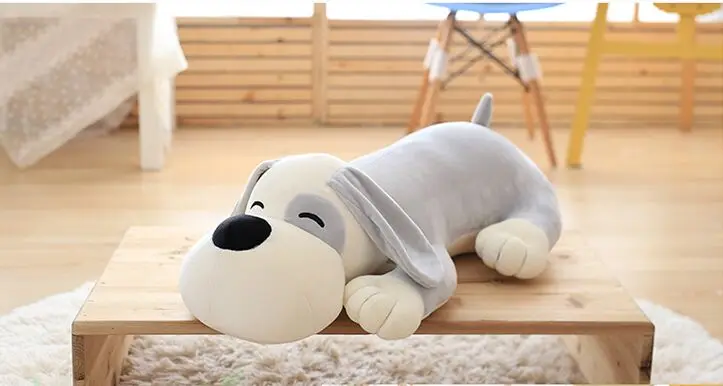 middle size lying plush dog toy soft dog pillow gift about 50cm