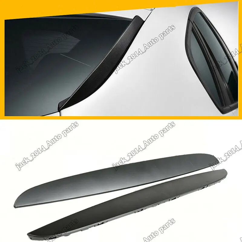 Black Primer PU Rear Window Fins Spoiler Wing 2pcs/set Fit for BMW X6 4 Door 2008 2009 2010 2011 2012 2013