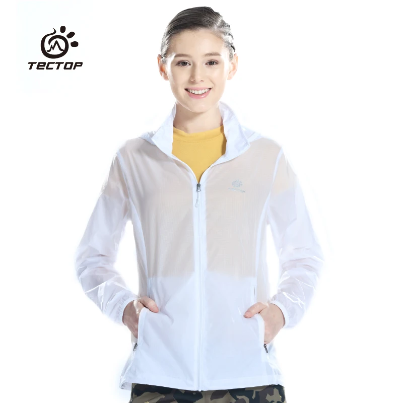 Tectop Outdoor Men male Women's Fast Drying Waterproof ultra-thin Sun Protection Skin Jacket Quick Dry Cloth Camping hiking