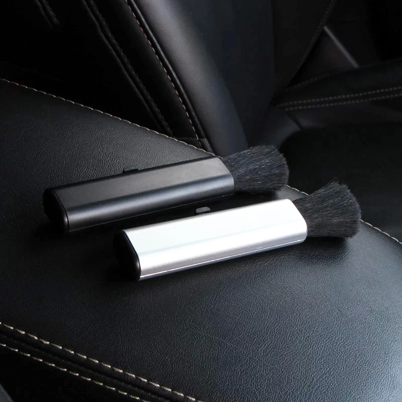 Accesorios de estilismo para coche, cepillo de limpieza de salida de aire acondicionado para coche, panel de instrumentos, hueco de pelo suave,