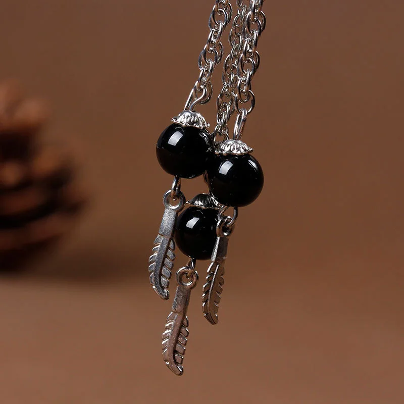 8mm Natural Stone Black Agates Bead Tassel Pendant 33 Prayer Beads Islamic Muslim Tasbih Allah Mohammed Rosary For Women Men image 6