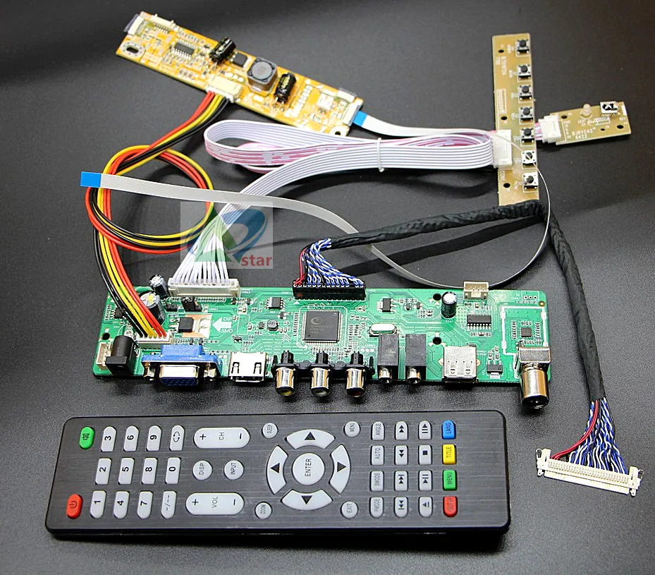 

ТВ + HDMI + VGA + AV + USB + аудио плата драйвера ЖК-телевизора 21,5 "M215H3-LA1 1920*1080 плата контроллера ЖК-дисплея DIY наборы
