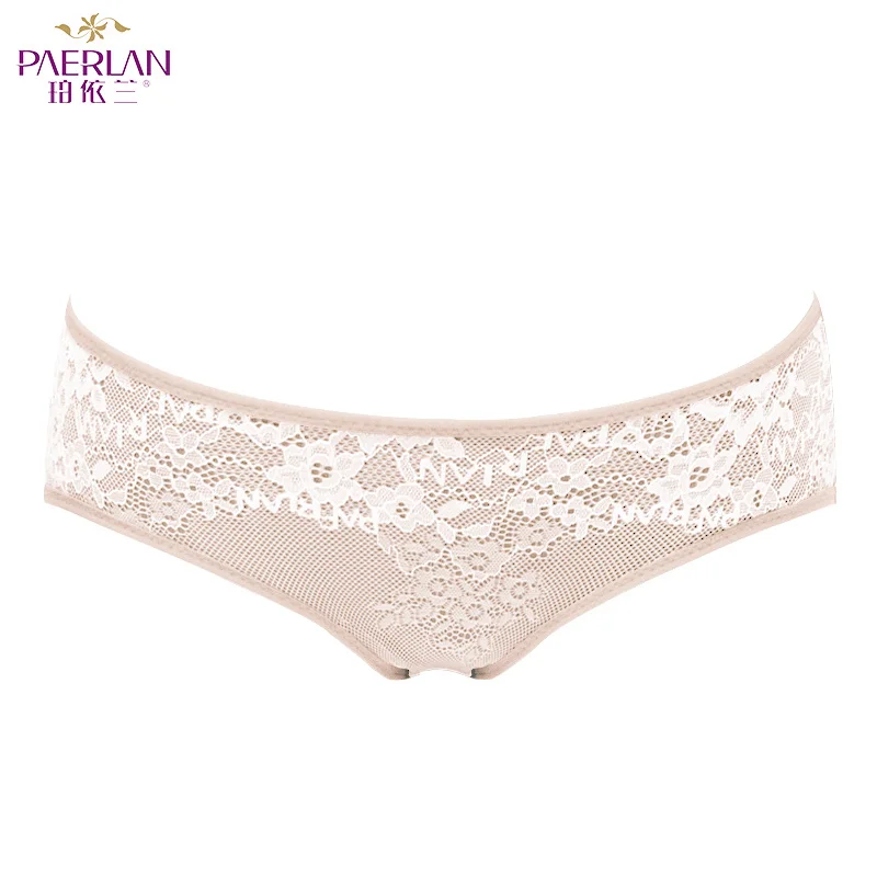 PAERLAN Sexy Lace Edge Of Women Underwear Stitching Collision Color a Trace-Free Low-Profile Hip Triangle Underwear Lycra