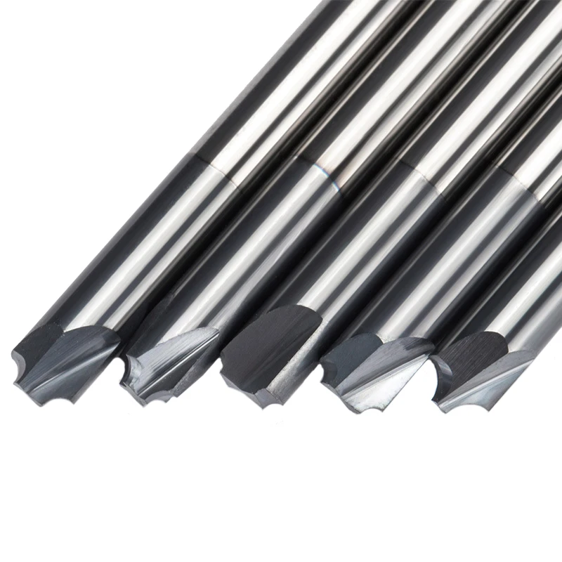 1PC Solid Carbide Arc R Angle End Mill 2 and 4 Flutes CNC Milling Cutter Anti-R Chamfering Router Bit For Alloy Steel