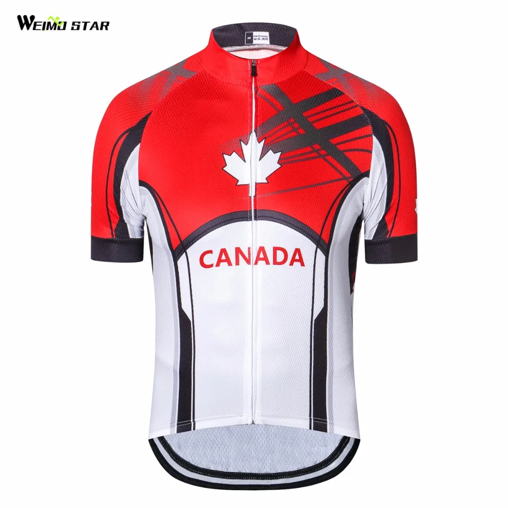 كندا في الهواء الطلق الدراجات جيرسي الرجال دراجة جيرسي 2018 الطريق الدراجات جيرسي الشباب غطاء دراجة نارية قصيرة الأكمام القمصان الأحمر
