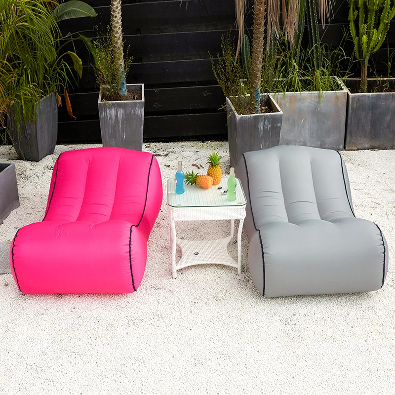 Drop shipping Inflatable beanbag sofa outdoor beach chairs  air lounger sofa bed garden sofas