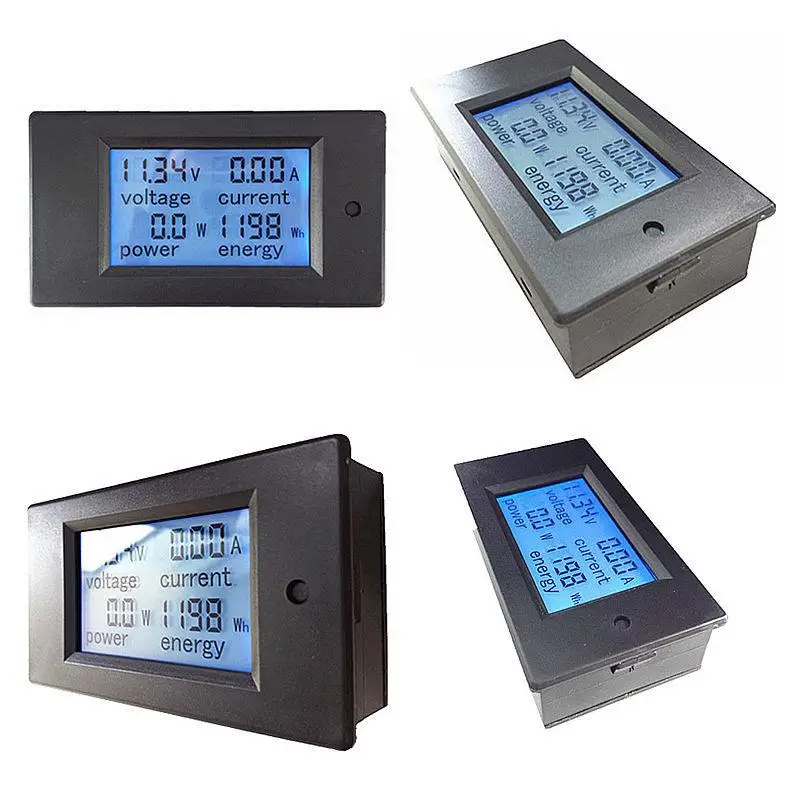 Free Shipping PZEM-031 Digital DC 6.5-100V 20A 4IN1 Voltage Current Power Energy Voltmeter Ammeter Watt Panel Meter