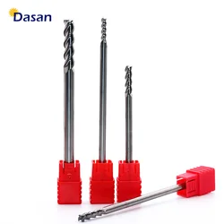 Milling Cutter End Mill Aluminum Cutter Alloy Coating Tungsten Steel Tool Bit HRC55 3F 4F Extra Long Flat Endmill Tool