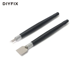 DIYFIX 2pcs Tin Scraper Solder Paste Scraping Knife Set for PCB BGA Repair Cleaning Tool