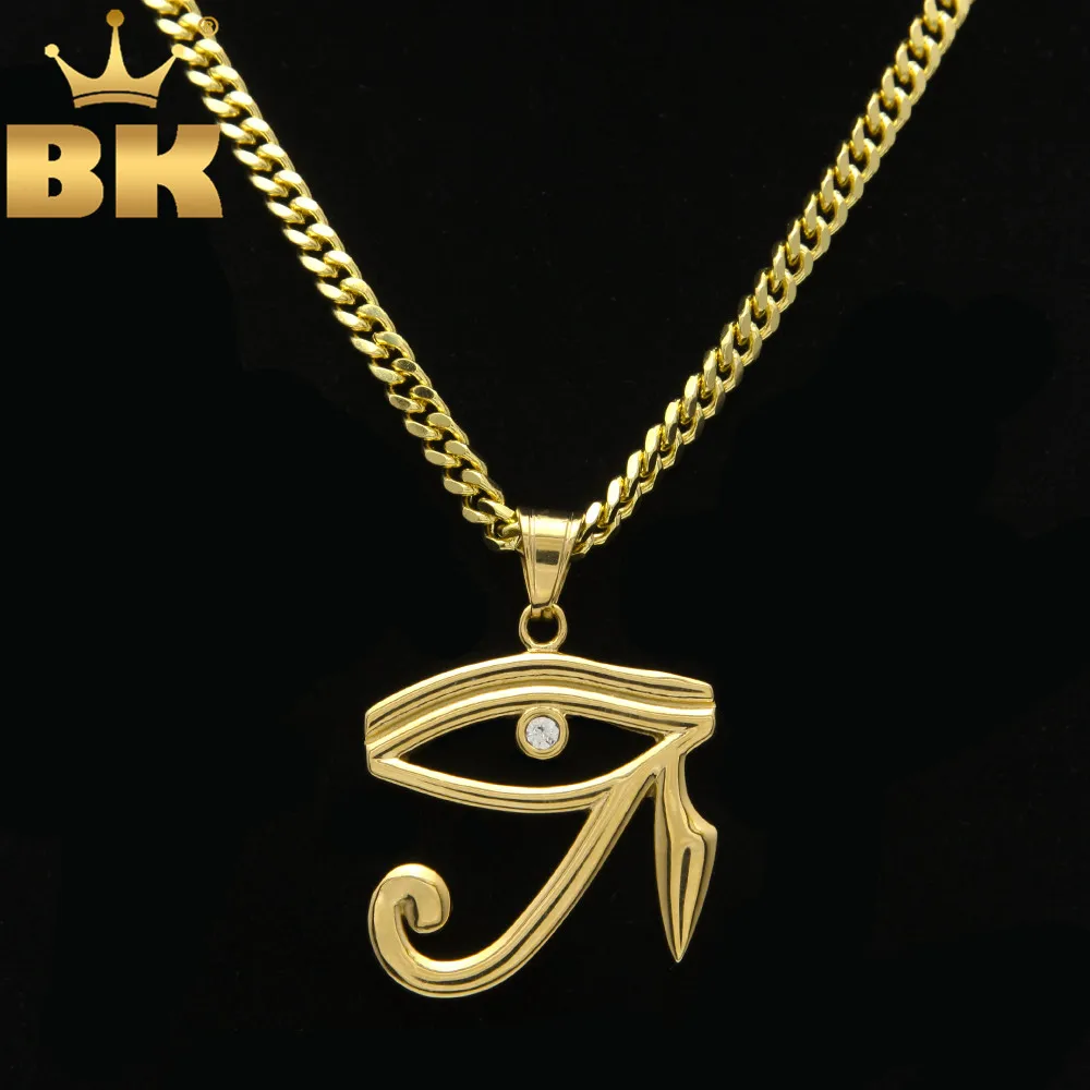 Male The New Style Stainless steel Pharaoh Of Egypt The Patron Saint Of The Eye Of Horus Amulet God Eye Pendant
