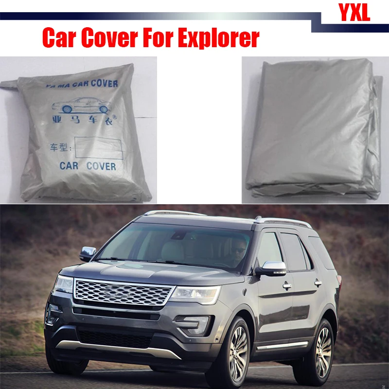 Cawanerl Full Car Cover Anti-UV Snow Sun Rain Resistant Protector Cover Sun Shade For Ford Explorer