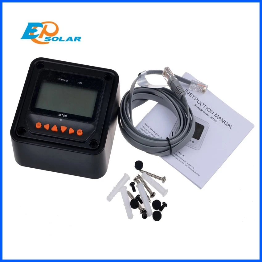 Solar Controller MT50 Remote Meter for Solar Charge Controller Regulator MT-50 RJ45 Cable 2m MT50