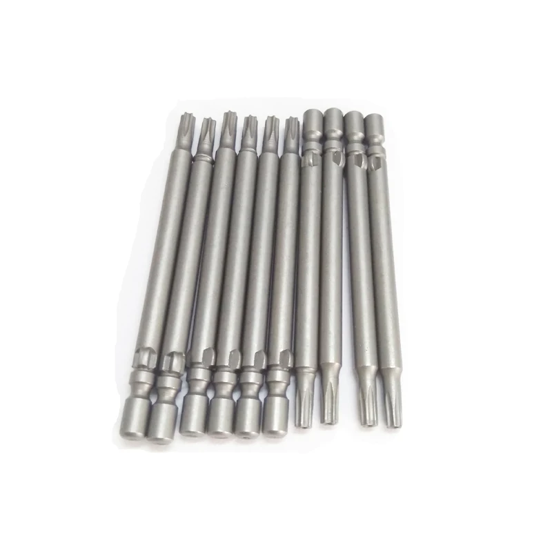 Imagem -03 - Haste Redonda Elétrica Magnética Torx Chave de Fenda Bit t8 T10 T15 com Furo para Chave de Fenda dc Ferramenta Manual 60 mm Comprimento 10 Peças 800 mm