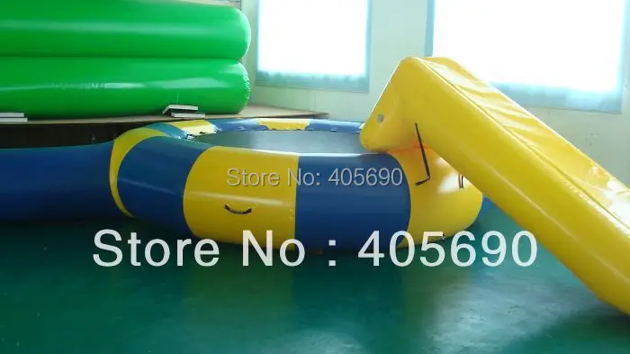 

Funny Colorful Big Inflatable Water Trampoline with slide