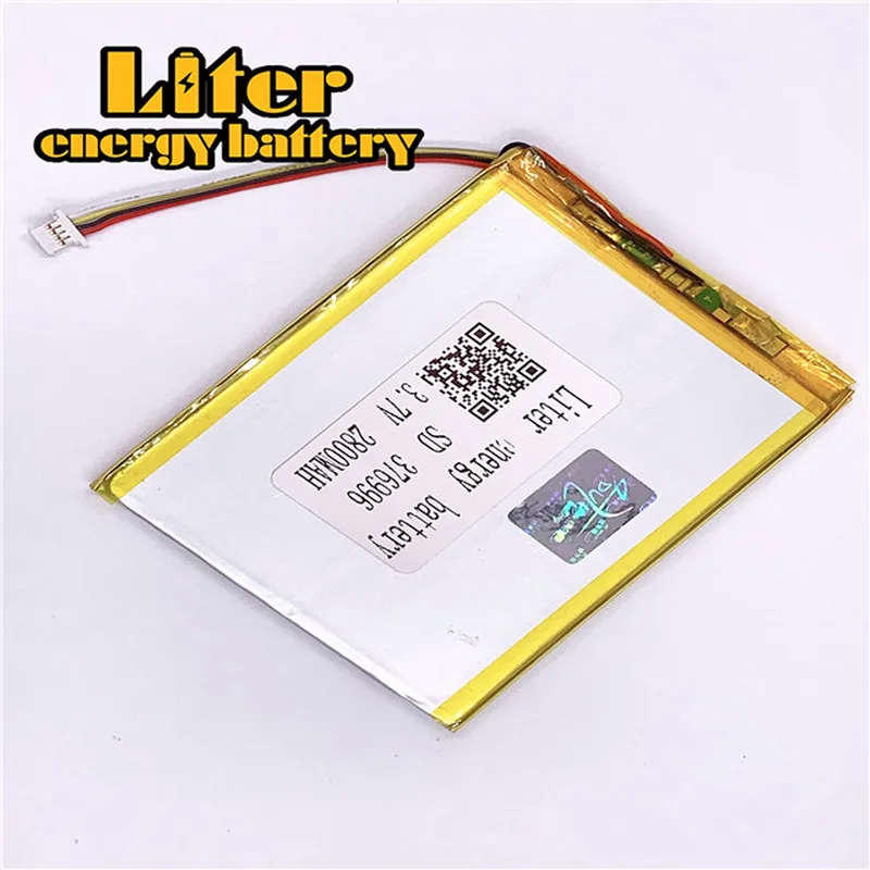 plug 1.0-4P 376996 2800mah 3.7V flat rechargeable Tablet PC Battery 3.7v lipo battery lithium for mosquito lamp