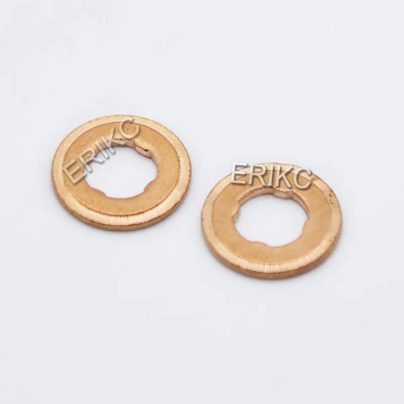 ERIKC 10PCS Nozzle Gasket Ring 2mm Common Rail Injection Copper Washer for Siemens Piezo Injector Heat Shield