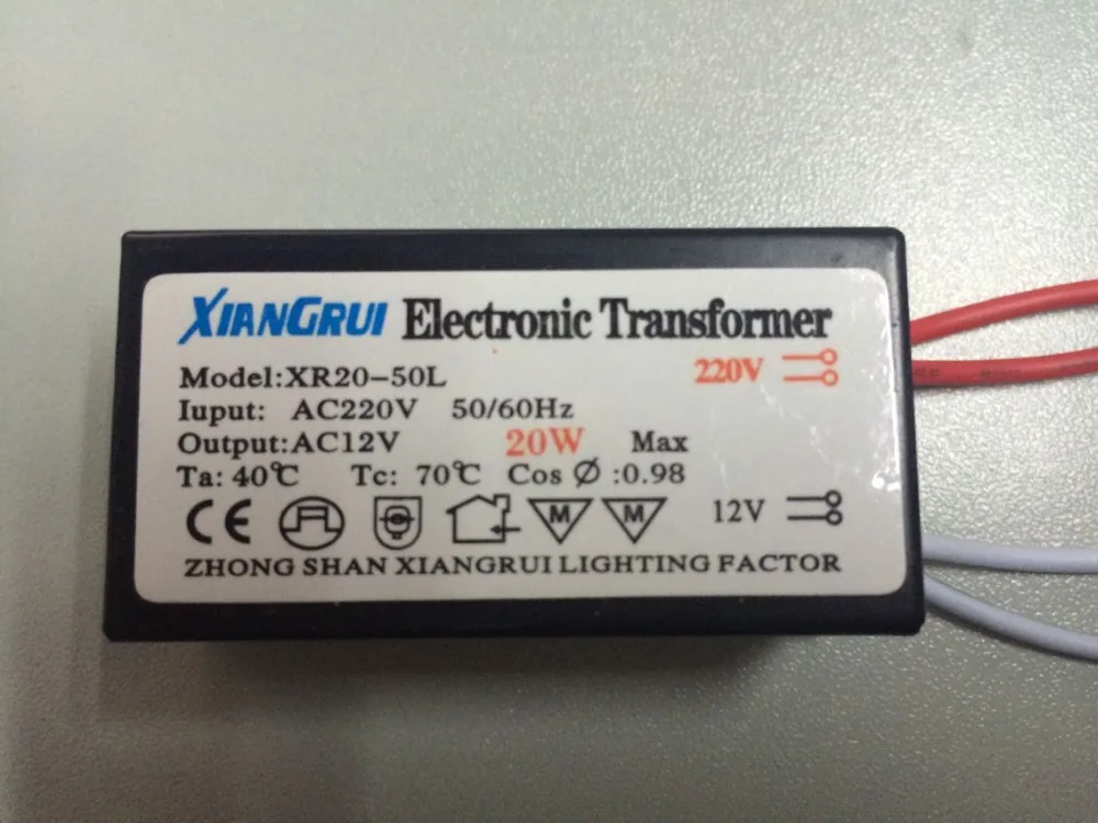 1 piece metal Electronic Transformer 20W 40W 50W 60W 80W 105W 120W AC 220V to 12V For Panel Light & Crystal Lamp G4 Light Beads