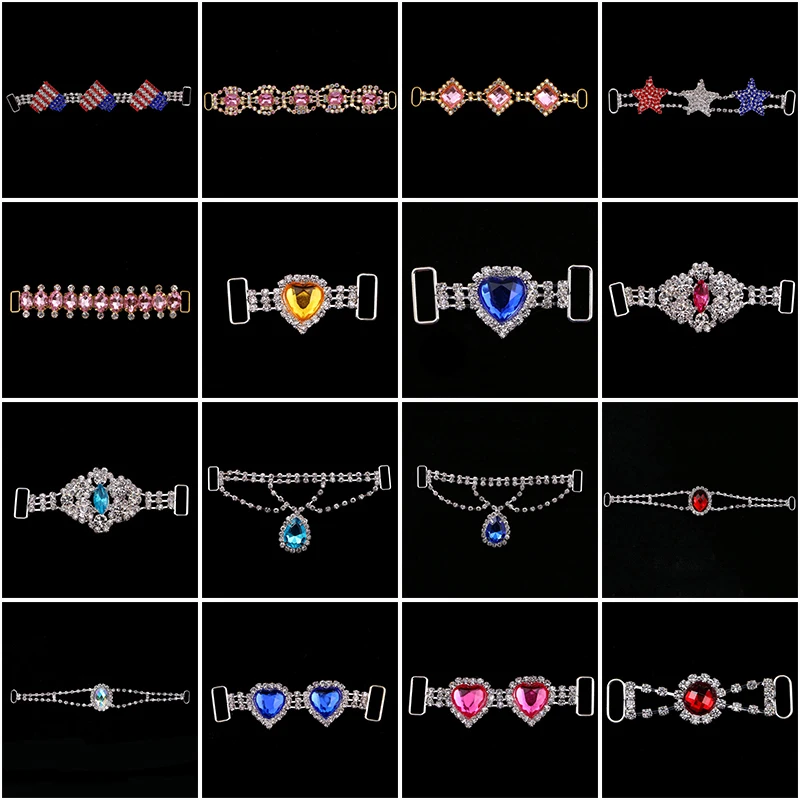 6 styles (optional) Shiny Crystal Rhinestone bikini connectors buckle/clothing decoration buckle Beachwear Diamante  connector