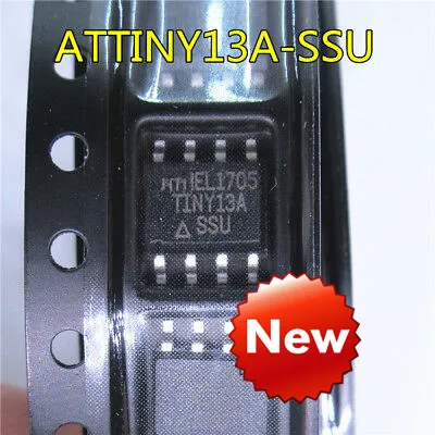 100% New original ATTINY13A-SS  ATTINY13 ATTINY13A TINY13A MCU AVR 1K FLASH 20MHZ IC ATTINY13A-SSU SOP-8 In Stock