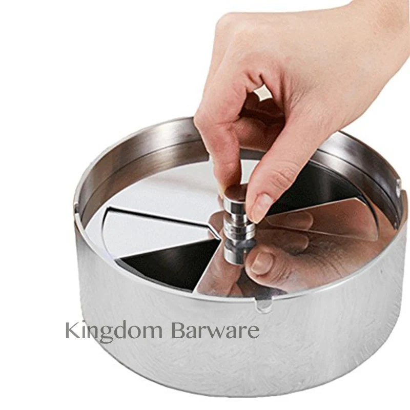 Windproof Smokeless Ashtray for Cigars Outdoor Car Ashtray Stand with Lid Stainless Steel