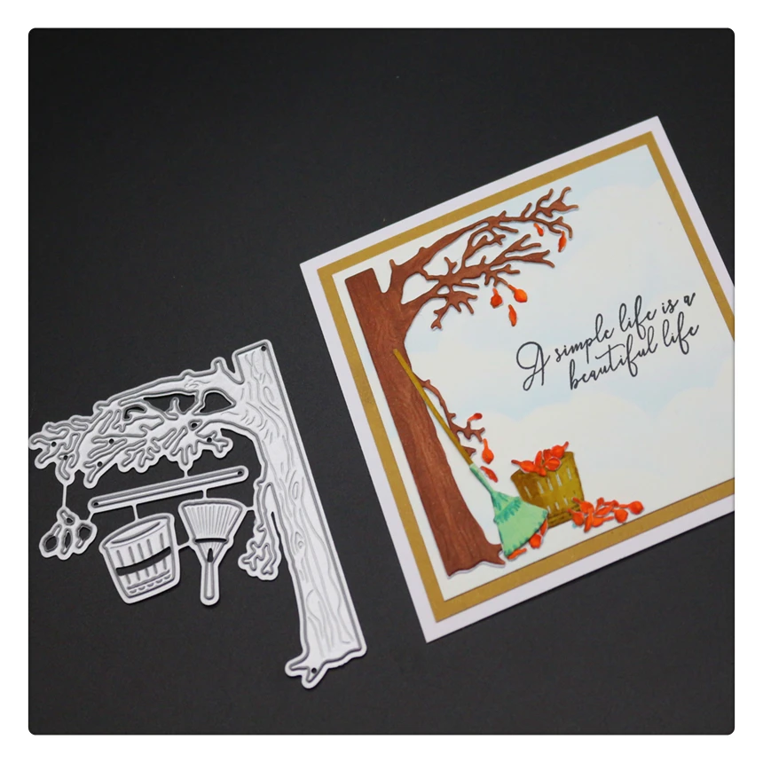 YINISE Scrapbook Metal Cutting Dies For Scrapbooking Stencils Sweep LEAF DIY Album Cards Decoration Embossing Folder Die Cut image 2